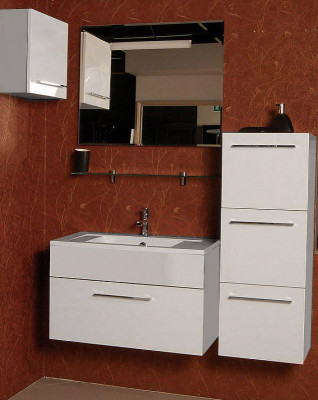 Шкаф пенал в ванную De Aqua Кубика Куба 40 167073 подвесной белый