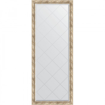 Зеркало напольное Evoform ExclusiveG Floor 198х78 BY 6304 с гравировкой в багетной раме Прованс с плетением 70 мм