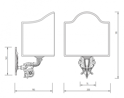 MIGLIORE Elisabetta 17010 светильник настенный, бронза