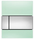TECE TECEsquare Urinal. Панель смыва для писсуара, стеклянная. Стекло зеленое, клавиша хром глянцевый. 9242805  (9242805)
