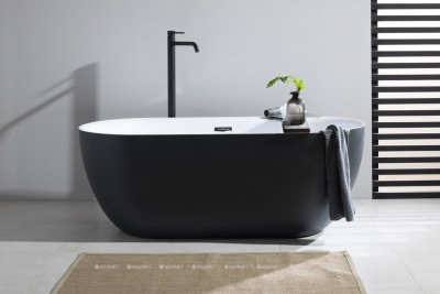 Акриловая ванна Aquanet Delight 170x78 черный матовый отдельностоящая овальная (00289723)