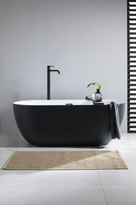 Акриловая ванна Aquanet Delight 170x78 черный матовый отдельностоящая овальная (00289723)