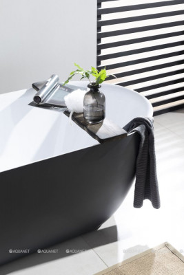 Акриловая ванна Aquanet Delight 170x78 черный матовый отдельностоящая овальная (00289723)