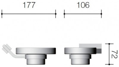 Schein Watteau  122CR мыльница настенная правая, керамика/хром