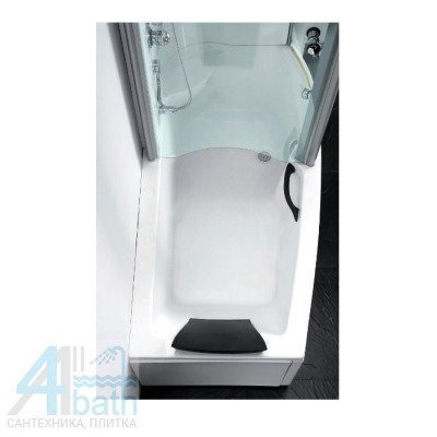 Акриловая ванна GEMY G8040 C R 170х85х220 см с душевой кабиной, белая