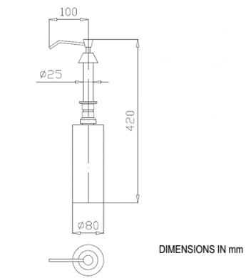 Встраиваемый в раковину диспенсер для мыла на 1000 мл Nofer 03101.B