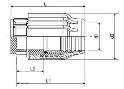 Заглушка компрессионная VALFEX 40 черно-синий (121001123040)