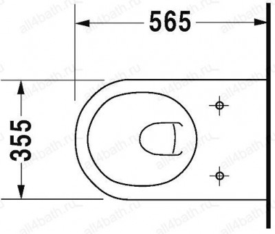 DURAVIT Starck 2 0161090000  унитаз подвесной 355мм x 565мм