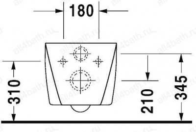 DURAVIT Starck 2 0161090000  унитаз подвесной 355мм x 565мм