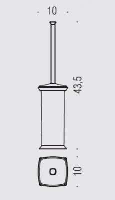 Запасная колба для ершика COLOMBO Portofino B3256 ершик для унитаза, стекло