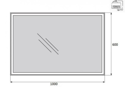 Зеркало BelBagno SPC-GRT-1000-600-LED-BTN