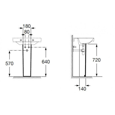 Пьедестал для раковины Roca Debba 33799000Y белый