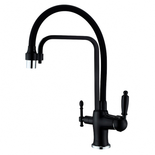 Смеситель для кухни Zorg Sanitary ZR 342-6 YF Black под фильтр