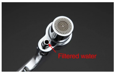 Смеситель для кухни под фильтр Gappo G4398-4, серый/хром