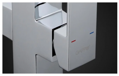 Смеситель для кухни под фильтр Gappo G4398-4, серый/хром