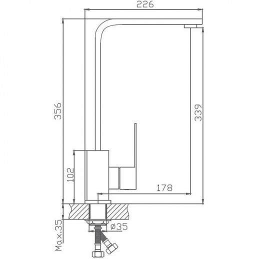 Смеситель для кухни Haiba HB70803 (нерж сталь)