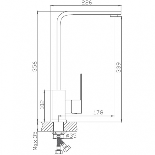 Смеситель для кухни Haiba HB70803 (нерж сталь)