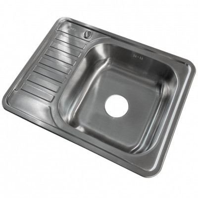 Мойка IDDIS Basic нержавеющая сталь сатин чаша справа 650*500 (BAS65SRi77), классический дизайн