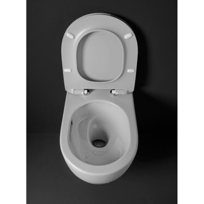 Унитаз подвесной Scarabeo Glam BICOLORS 5201TWB41 50х36 см Pearl белый матовый
