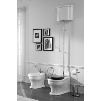 Бачок для унитаза Scarabeo Castellana 5364CR хром для высокой трубы, белый