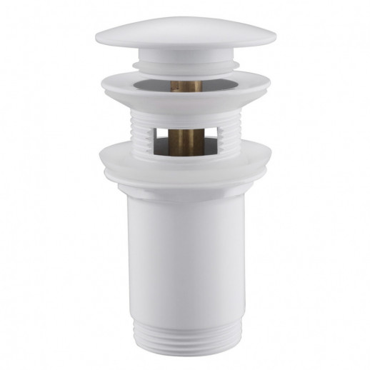 Донный клапан ABBER AF0010W с переливом, белый