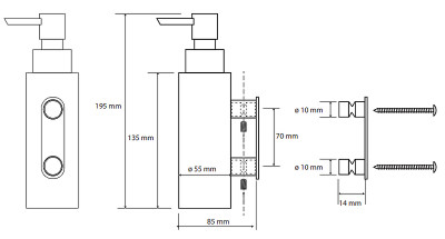 Дозаторы жидкого мыла Bemeta Omega 104609172 хром