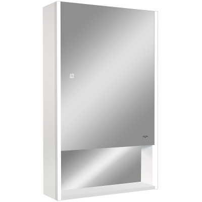 Зеркальный шкаф в ванную Reflection Box 500х800 RF2420WH с подсветкой белый матовый