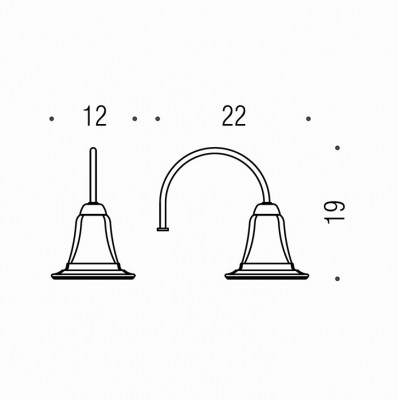 COLOMBO Portofino B1305 светильник на зеркало, хром/матовое стекло (СНЯТО с ПР-ВА)
