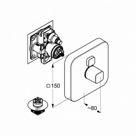 (СНЯТ!) Смеситель для душа KLUDI Push хром 386010538