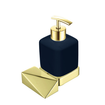 Дозатор для жидкого мыла Boheme New Venturo 10317-G-B подвесной, золото / черный
