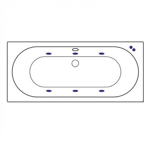 Ванна акриловая Excellent Oceana Slim 170x75 WAEX.OCE17S.SOFT.CR с гидромассажем прямоугольная