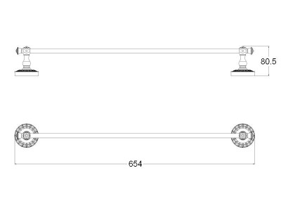 Zorg Antic AZR 12 SL полотенцедержатель 1 рейлинг, серебро