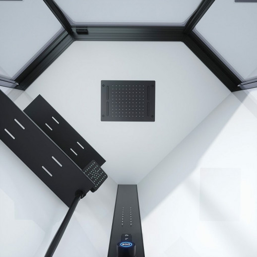 Душевая кабина Black&White Galaxy G8035 90x90 8035000 с гидромассажем форма призма