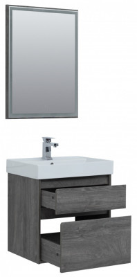 Мебель для ванной Aquanet Nova Lite 60 дуб рошелье (2 ящика) напольная/подвесная (00242920)