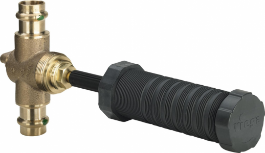 Viega Кран шаровой 18, пресс,полный проход,бронза, защита от повреждений, монтажная глубина до 130 мм, SC-, шт