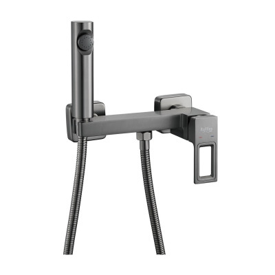 Гигиенический душ со смесителем Raffine F0596T-1, оружейная сталь