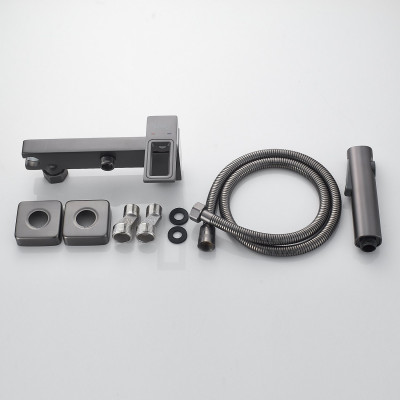 Гигиенический душ со смесителем Raffine F0596T-1, оружейная сталь