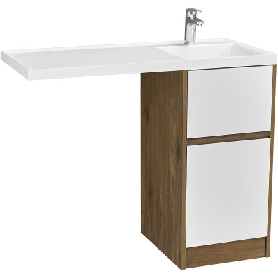 Тумба под раковину Aquaton Лондри 105 1A267001LHDR0 дуб рустикальный без фасада напольная