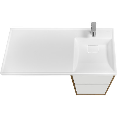 Тумба под раковину Aquaton Лондри 105 1A267001LHDR0 дуб рустикальный без фасада напольная