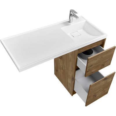 Тумба под раковину Aquaton Лондри 105 1A267001LHDR0 дуб рустикальный без фасада напольная