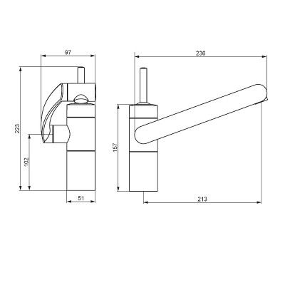 Кухонный смеситель Damixa Arc 290007264 никель