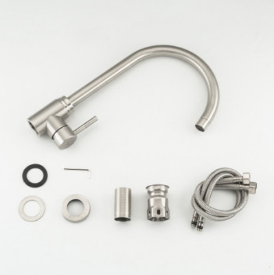 Смеситель Frap для кухни однорычажный поворотный сатин (F41899-1)