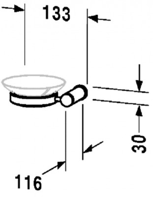Мыльница Duravit D Code 0099171000 хром настенная металл / стекло