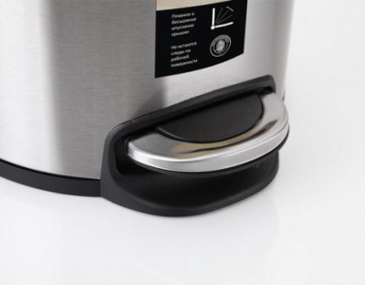 Мусорное ведро Frap металл/пластик, черный/сатин (F711)