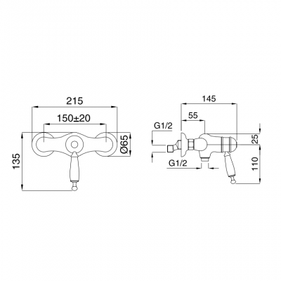 MIGLIORE Oxford 19090 смеситель для душа с термостатом, бронза