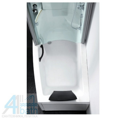 Акриловая ванна GEMY G8040 C L 170х85х220 см с душевой кабиной, белая