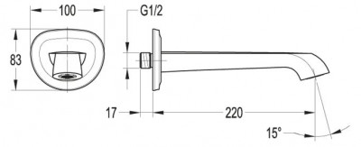 Излив для ванны CEZARES LIBERTY-F-SC-01