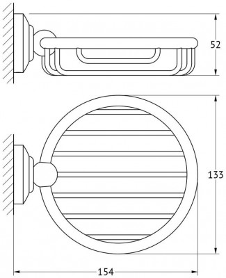 3SC Stilmar Gold STI 206 мыльница-решетка, золото