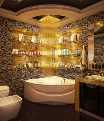 Otler Brilliant BA42 квадратный душ с подсветкой, 7 цветов, 42 х 42см