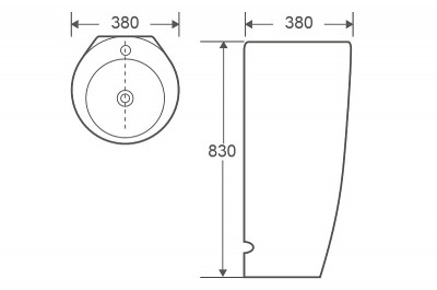 Раковина WeltWasser Merzbach 007S GL-WT 38 10000005489 белый